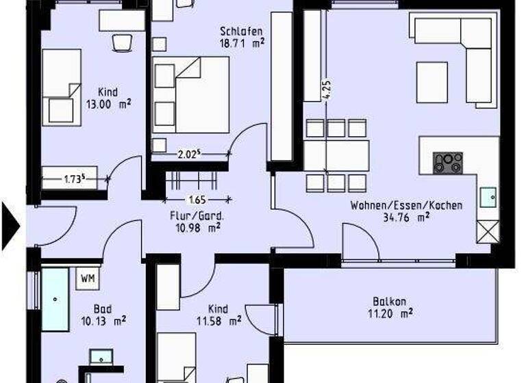 Wohnung zur Miete - Erstbezug 1.240 € 4 Zimmer 103,2 m² 1. Geschoss frei ab 01.07.2026 Untermhaus Gera 07548
