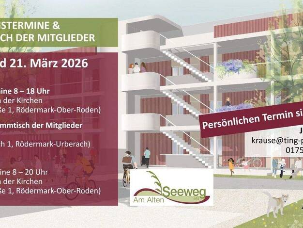 Wohnung zur Miete - Erstbezug 540 € 3 Zimmer 74 m² EG Ober-Roden Rödermark 63322