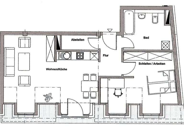Wohnung zur Miete 750 € 2 Zimmer 62,6 m² 5. Geschoss frei ab sofort Querstraße 21 Zentrum-Ost Leipzig 04103