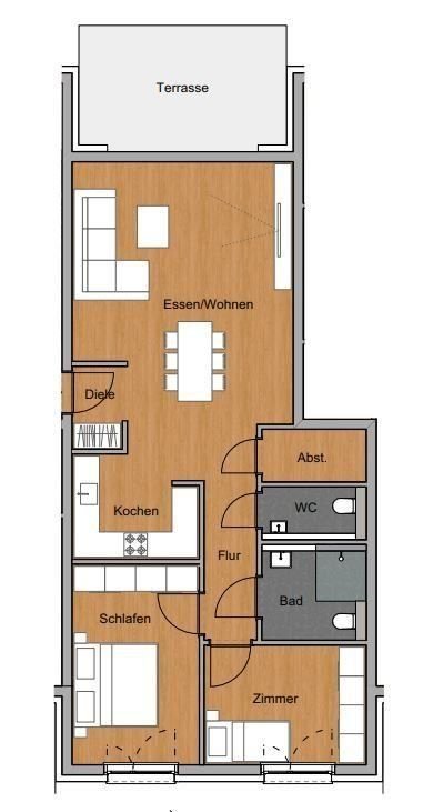 Wohnung zum Kauf provisionsfrei 437.840 € 3 Zimmer 91,5 m²<br/>Wohnfläche EG<br/>Geschoss Pappelallee 57 Euskirchen Euskirchen 53879