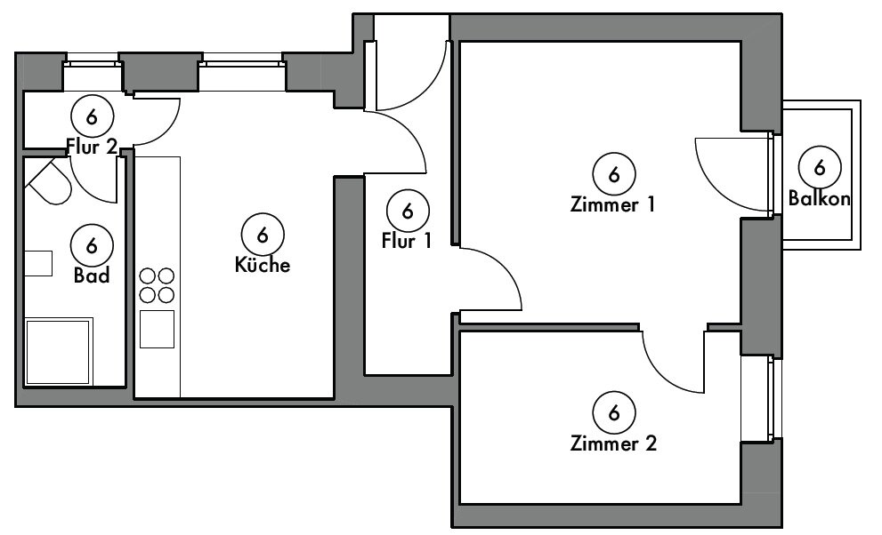 Wohnung zur Miete 1.100 € 2 Zimmer 47 m²<br/>Wohnfläche 2.<br/>Geschoss ab sofort<br/>Verfügbarkeit Sommerstraße Reinickendorf Berlin 13409