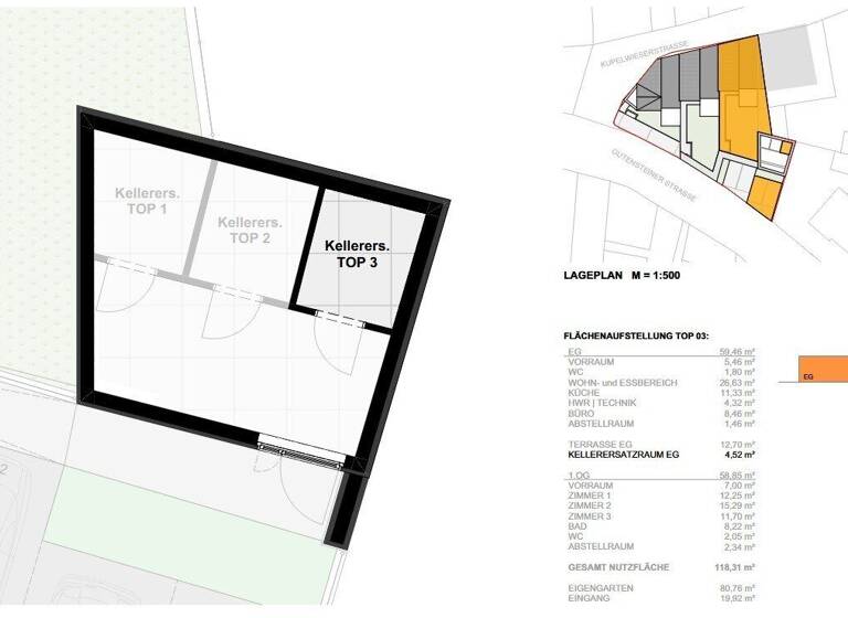 Reihenmittelhaus zum Kauf - Erstbezug 519.000 € 5 Zimmer Markt Piesting 2753