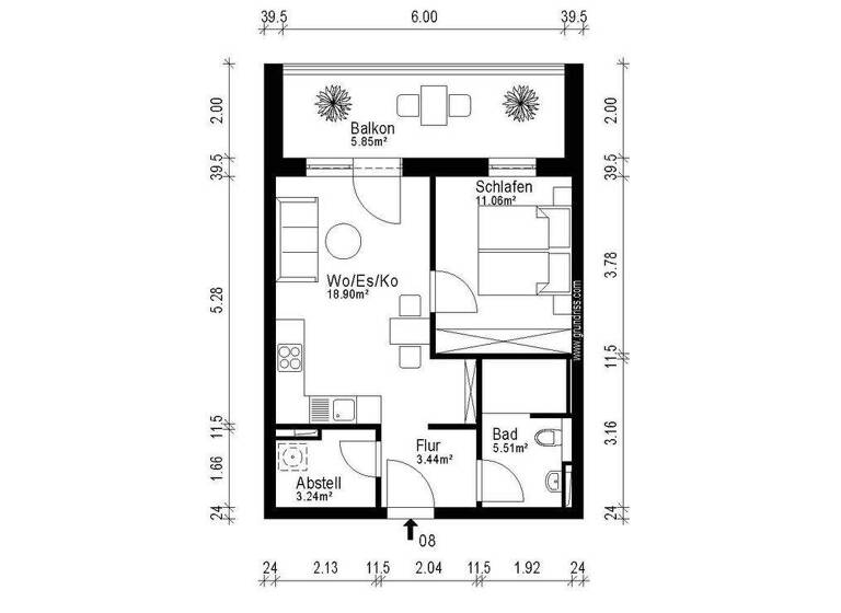 Wohnung zum Kauf - Erstbezug 375.000 € 2 Zimmer 56,4 m² 2. Geschoss Grömitz 23743