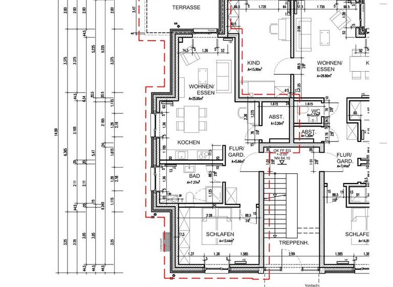 Terrassenwohnung zur Miete 728 € 2 Zimmer 60,6 m² Geschoss EG/2 frei ab sofort Stromberger Straße 119 St Vit Rheda-Wiedenbrück 33378