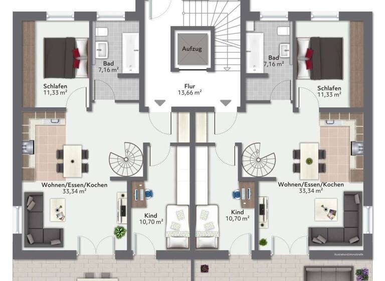 Wohnung zum Kauf - Erstbezug provisionsfrei 399.000 € 3 Zimmer 68 m² Baar Baar-Ebenhausen / Baar 85107
