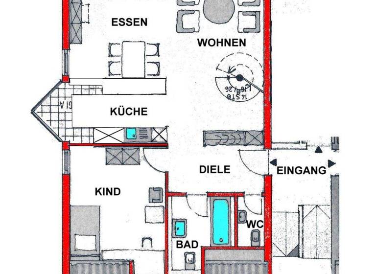 Immobilie in Hemhofen - Renovierte barrierefrei zugängliche 3-Zimmer-Eigentumswohnung mit Außenterrasse in Hemhofen - Bild 1