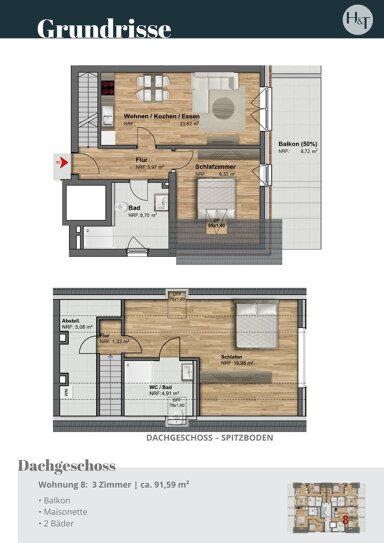 Maisonette zum Kauf 389.000 € 3 Zimmer 91,6 m² 2. Geschoss Groß Mackenstedt Stuhr 28816