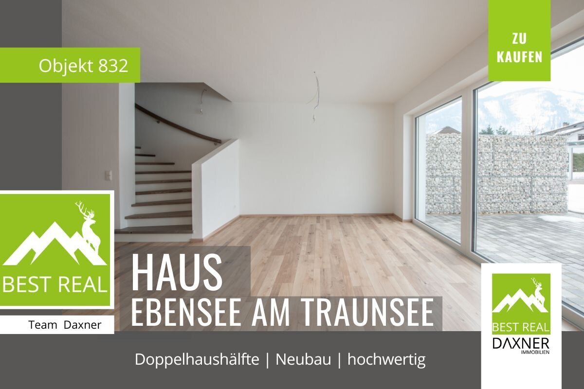 Doppelhaushälfte zum Kauf 489.000 € 4 Zimmer 114 m²<br/>Wohnfläche 345 m²<br/>Grundstück Ebensee 4802