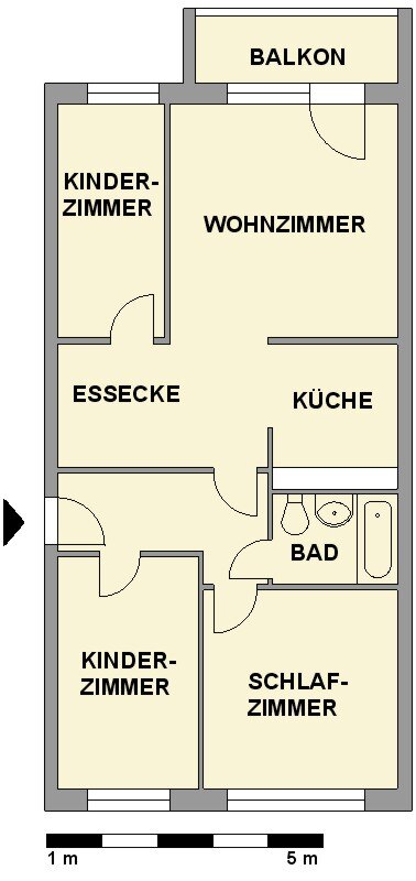 Wohnung zur Miete 351 € 4 Zimmer 68,9 m²<br/>Wohnfläche 3.<br/>Geschoss Albert-Köhler-Str. 83 Morgenleite 631 Chemnitz 09122