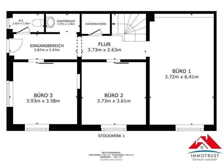 Bürofläche zur Miete 452 € 3 Zimmer Innere Stadt Klagenfurt am Wörthersee 9020