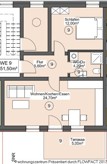 Wohnung zur Miete 721 € 2 Zimmer 51,5 m²<br/>Wohnfläche EG<br/>Geschoss 01.01.2025<br/>Verfügbarkeit Lugbergblick 5 Zschieren Dresden 01259