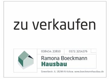 Grundstück zum Kauf provisionsfrei 116.870 € 899 m² Grundstück Fritz-Reuter-Ring Kritzkow Laage 18299