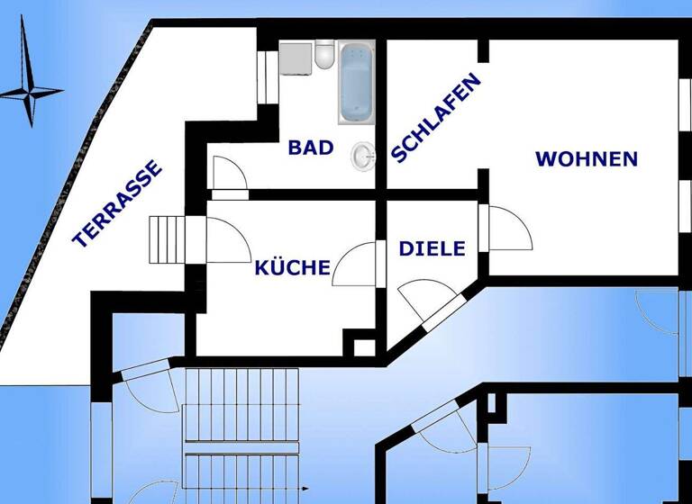 Studio zur Miete 235 € 1 Zimmer 46,3 m² EG Schmidtstraße 24 Greiz 07973