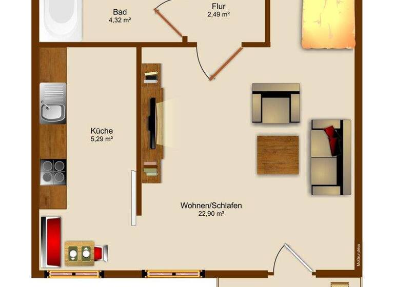 Studio zum Kauf 180.850 € 1 Zimmer 37 m² 1. Geschoss Königsbrunn 86343
