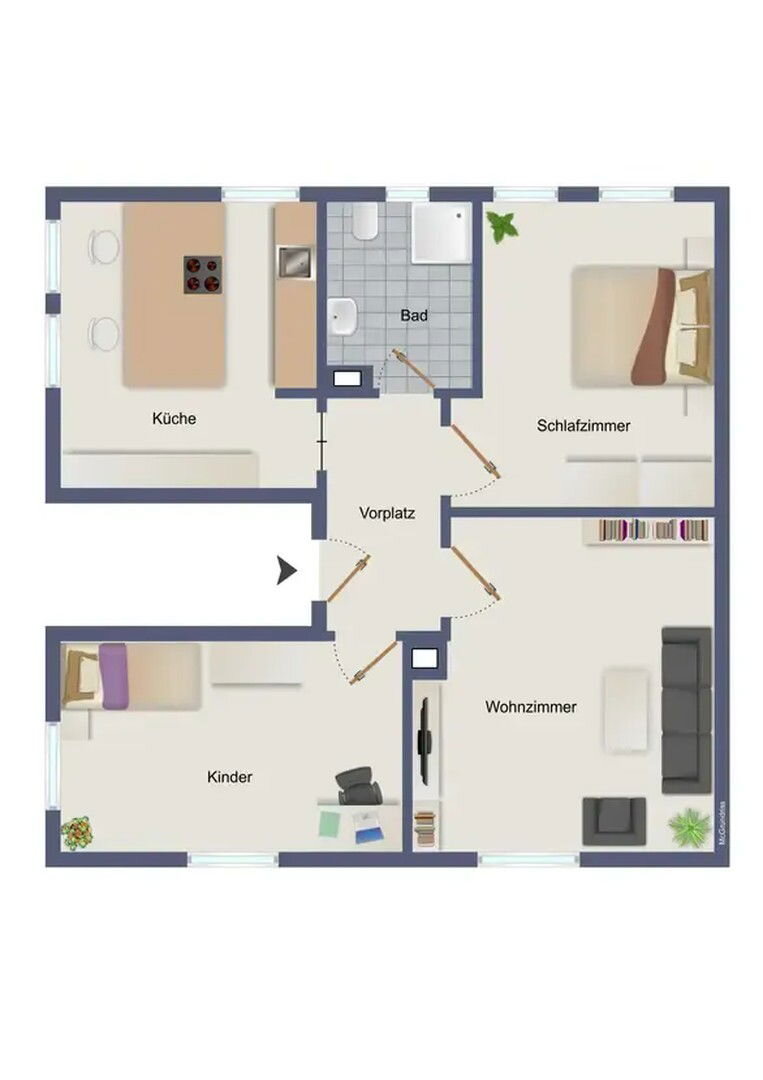 Wohnung zum Kauf provisionsfrei 235.000 € 3 Zimmer 80 m²<br/>Wohnfläche EG<br/>Geschoss Tuttlingen Tuttlingen 78532