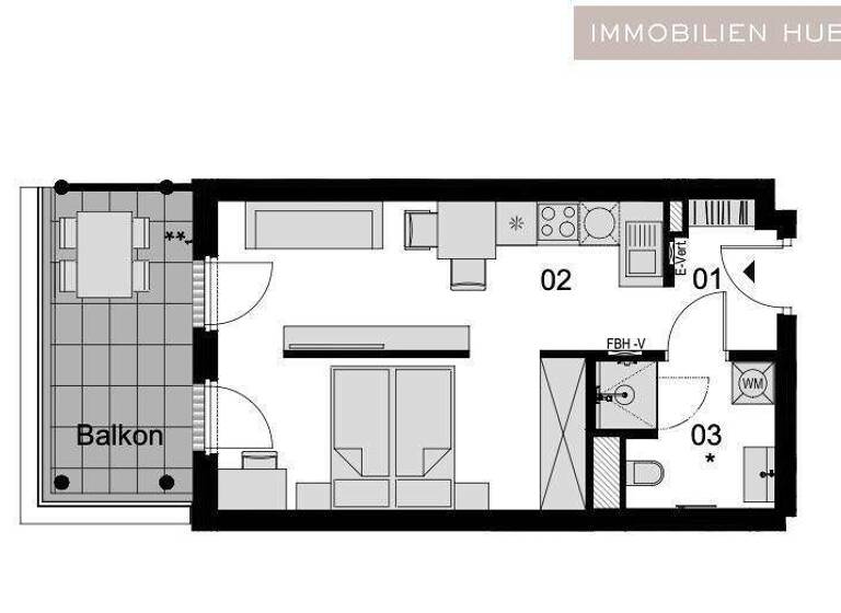 Terrassenwohnung zur Miete - Erstbezug 952 € 2 Zimmer 35 m² 1. Geschoss Obere Donaustraße Wien 1020