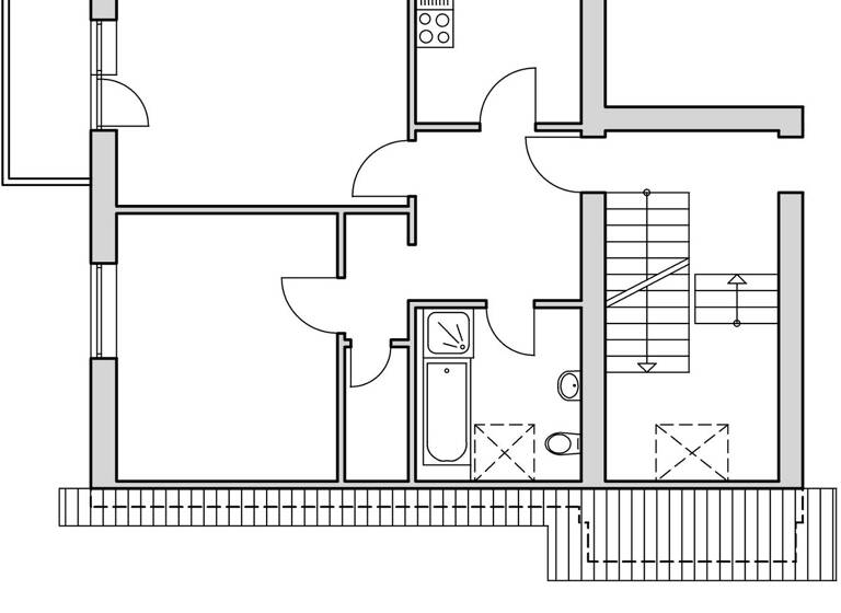 Wohnung zur Miete nur mit Wohnberechtigungsschein 333 € 2 Zimmer 55,2 m² 1. Geschoss frei ab 01.05.2026 Auf dem Felde 5 Hohenhausen Kalletal 32689