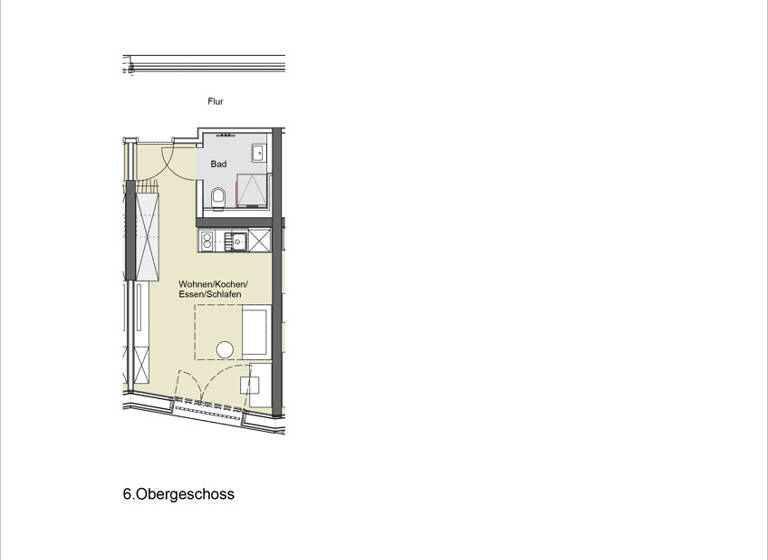 Wohnung zur Miete 745 € 1 Zimmer 25,5 m²<br/>Wohnfläche 6.<br/>Geschoss 01.06.2025<br/>Verfügbarkeit Weiherhofstraße 18 Petershausen Konstanz 78467