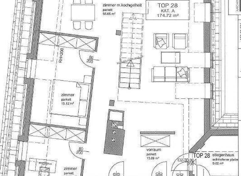 Terrassenwohnung zur Miete 2.100 € 4 Zimmer Wien 1060