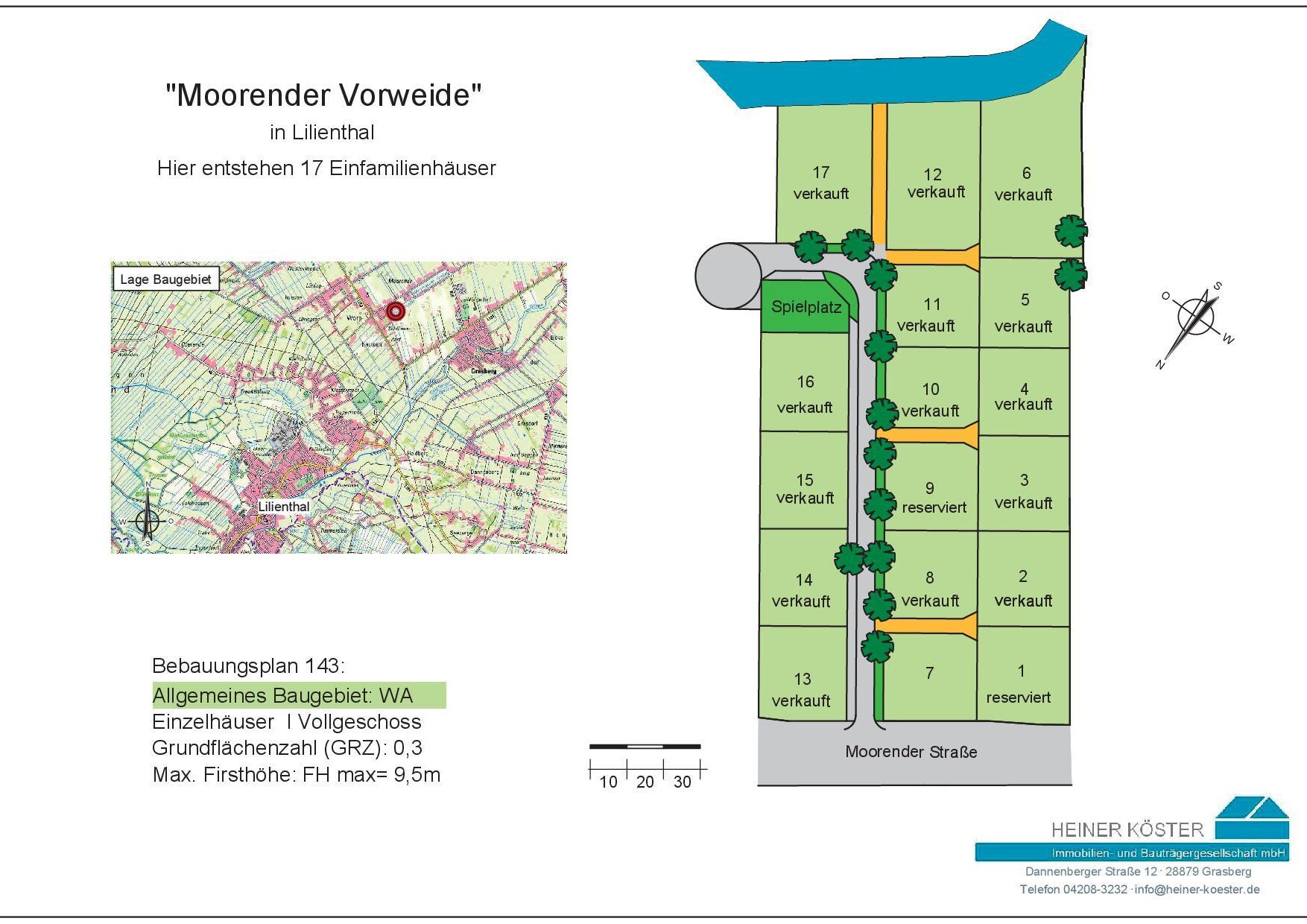 Grundstück zum Kauf provisionsfrei 133.920 € 744 m²<br/>Grundstück Moorender Straße Moorende Lilienthal 28865