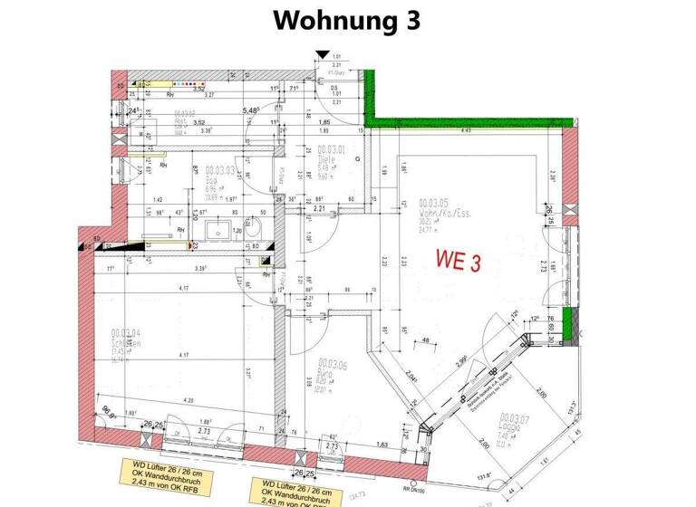 Wohnung zum Kauf provisionsfrei 431.900 € 3 Zimmer 76,9 m² Trier-Nord Trier 54292