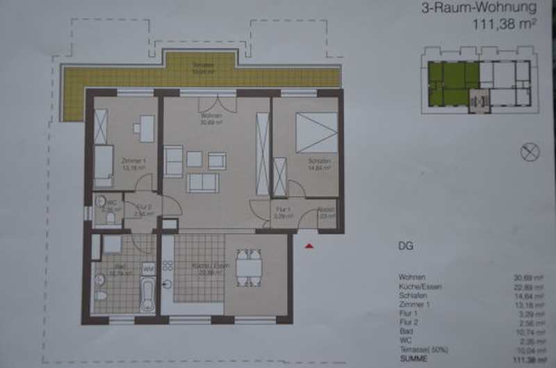 Wohnung zur Miete 700 € 3 Zimmer 111 m²<br/>Wohnfläche ab sofort<br/>Verfügbarkeit Christian-Kittel-Straße Löbervorstadt Erfurt 99096