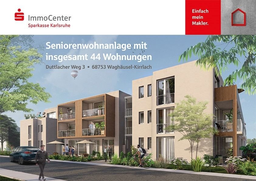 Wohnung zum Kauf provisionsfrei 312.682 € 2 Zimmer 67,2 m²<br/>Wohnfläche 1.<br/>Geschoss Kirrlach Waghäusel 68753