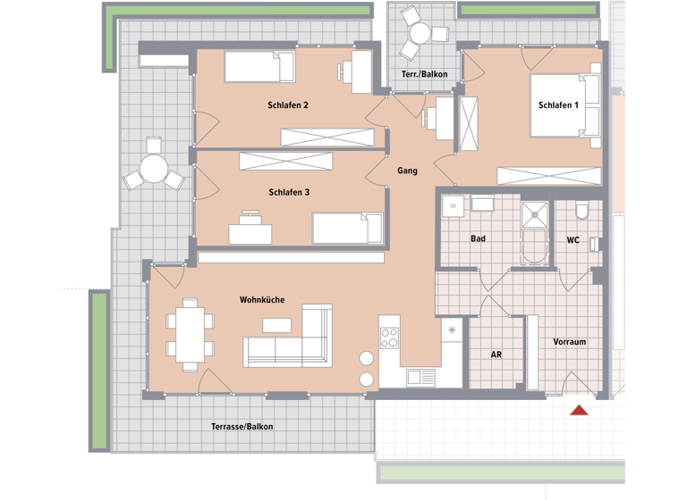 Wohnung zum Kauf - Erstbezug 449.500 € 4 Zimmer 106,5 m² Puntigam Graz,17.Bez.:Puntigam 8055