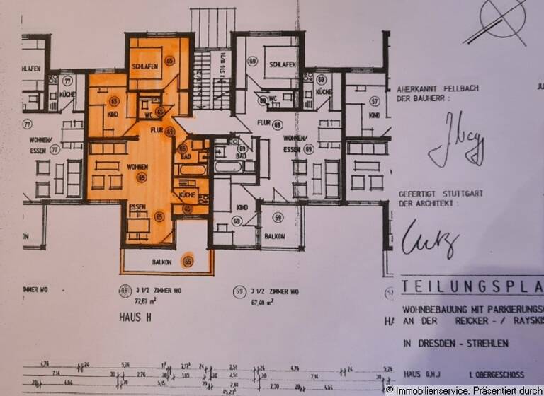 Wohnung zum Kauf 209.000 € 3 Zimmer 72,7 m²<br/>Wohnfläche Oskar Kokoschka Straße 3 Strehlen Dresden 01219