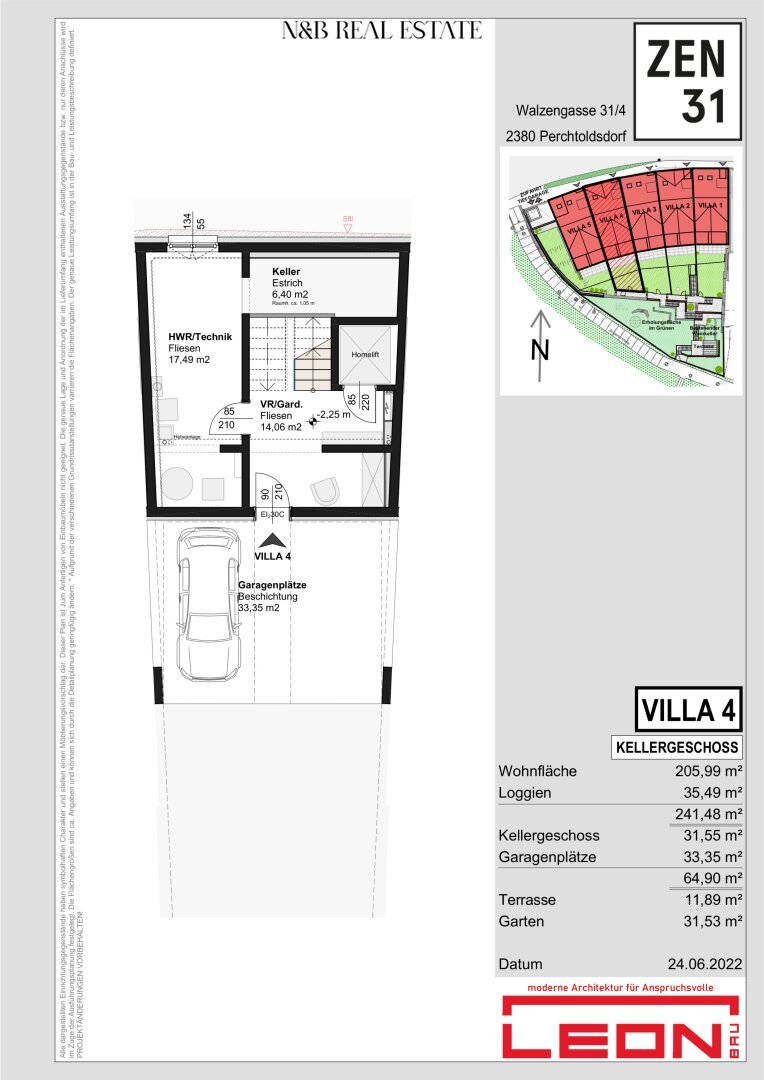 Villa zum Kauf 2.200.000 € 6 Zimmer 241,5 m²<br/>Wohnfläche 153,1 m²<br/>Grundstück Walzengasse 31 Perchtoldsdorf 2380