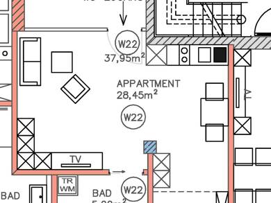 Wohnung zur Miete 415 € 1 Zimmer 38 m² EG frei ab sofort Erhartinger Straße 77 Töging Töging a.Inn 84513