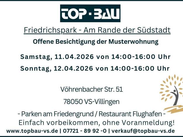 Wohnung zum Kauf - Neubau provisionsfrei 430.150 € 3 Zimmer 82,5 m² Vöhrenbacher Straße 45 Villingen Villingen-Schwenningen 78050