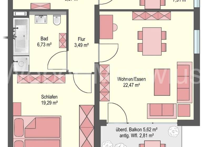 Wohnung zum Kauf 299.000 € 2 Zimmer 69 m²<br/>Wohnfläche Heide Lohmar 53797