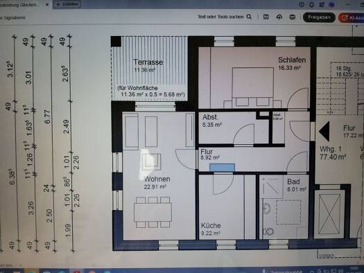 Terrassenwohnung zur Miete - Erstbezug 1.200 € 3 Zimmer 77,4 m² EG Glockengießerstraße 31 Rotenburg Rotenburg 27356