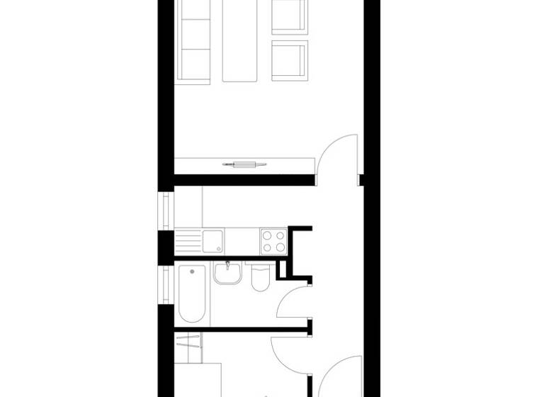 Wohnung zum Kauf provisionsfrei 109.900 € 1,5 Zimmer 44 m² 2. Geschoss Masurenring 47 Neumühlen-Dietrichsdorf Kiel 24149