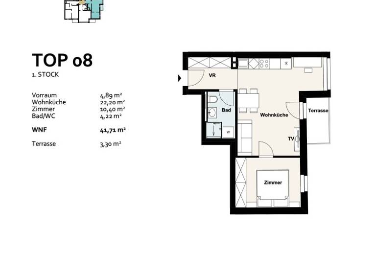Wohnung zum Kauf - Erstbezug 257.864 € 2 Zimmer 41,7 m² 1. Geschoss Baumergasse 2a Wien 1210