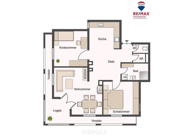 Wohnung zum Kauf 350.000 € 3 Zimmer 82 m² EG Telfs 6410