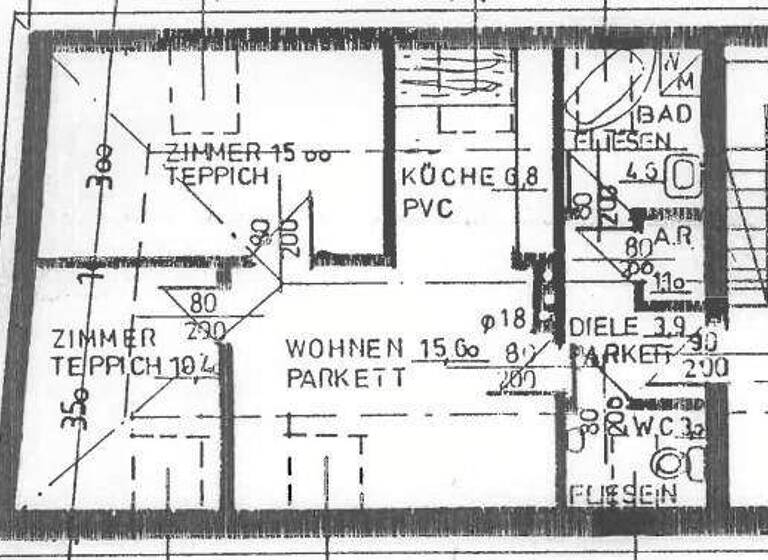 Wohnung zur Miete 460 € 3 Zimmer 60 m² 2. Geschoss Porzellangasse 38 Bernardin Wels 4600