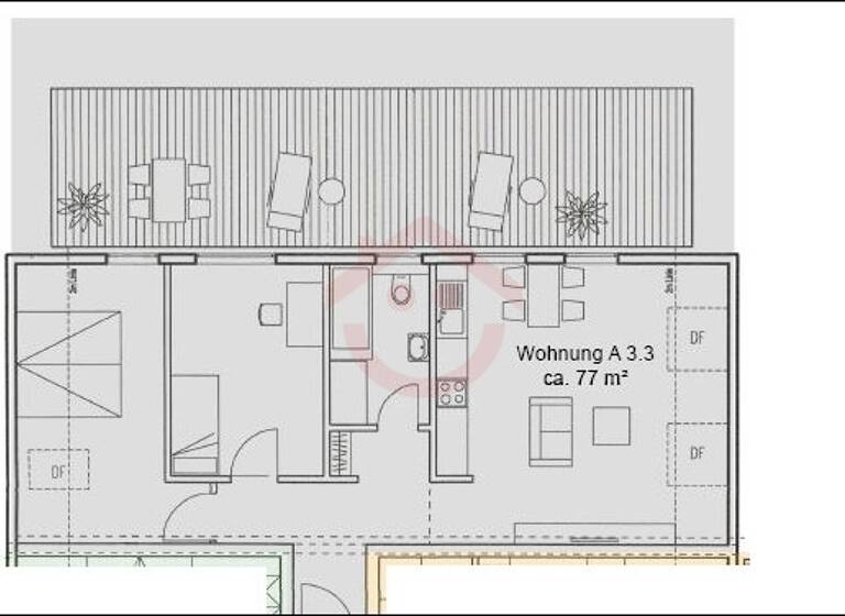 Wohnung zur Miete 1.100 € 3 Zimmer 77 m²<br/>Wohnfläche Dachgeschoss, 2.<br/>Geschoss ab sofort<br/>Verfügbarkeit Kleinlinden Gießen-Kleinlinden 35398