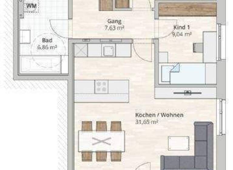 Terrassenwohnung zum Kauf - Erstbezug provisionsfrei 485.000 € 3 Zimmer 70,8 m² 2. Geschoss Illstraße 39 Feldkirch 6800