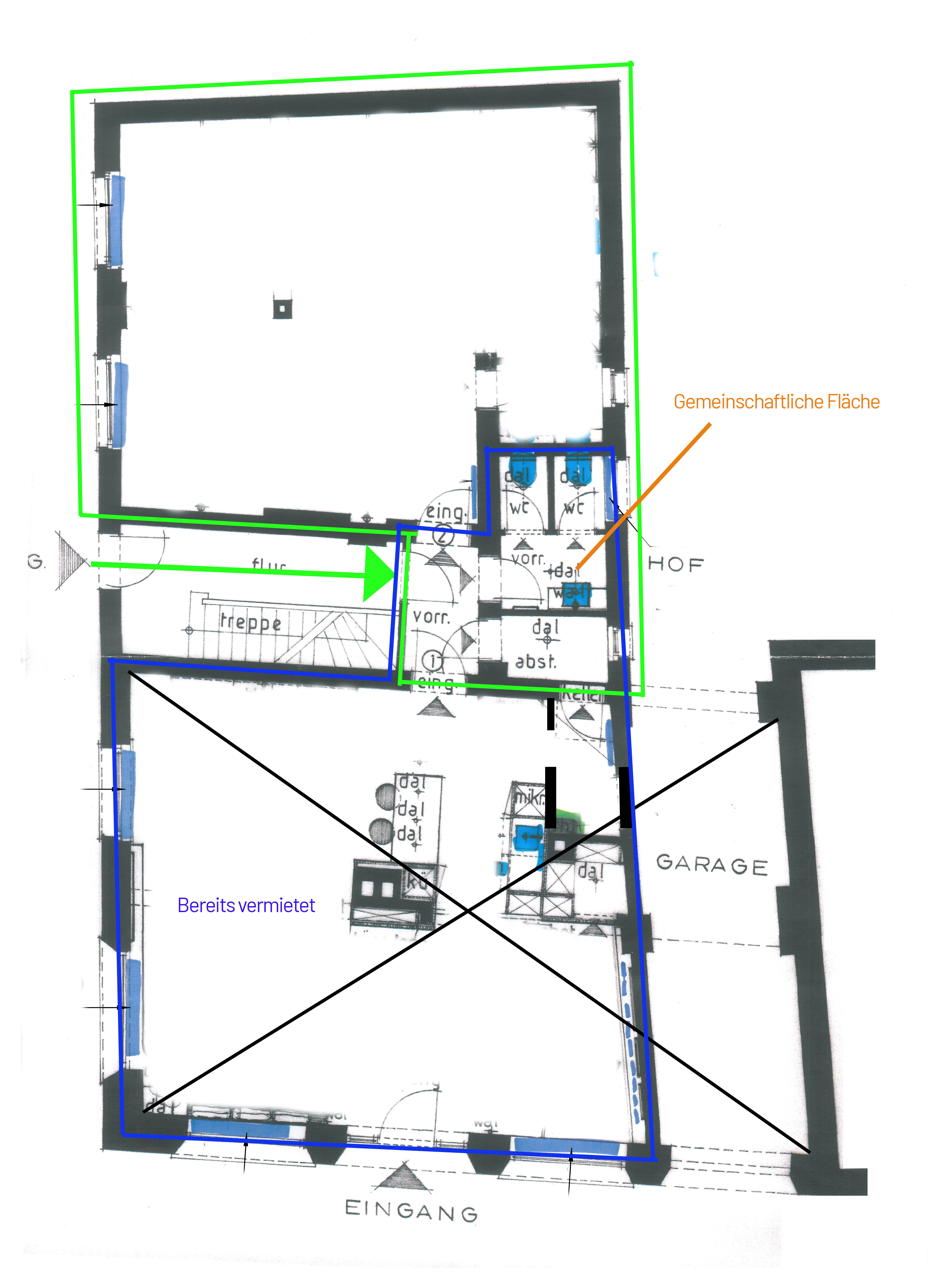 Bürofläche zur Miete provisionsfrei 550 € 1 Zimmer 55 m²<br/>Bürofläche Altstadt / St. Sebald Nürnberg 90403