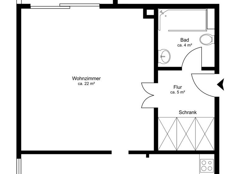 Wohnung zum Kauf 249.000 € 1,5 Zimmer 47 m²<br/>Wohnfläche Poppenbüttel Hamburg 22395