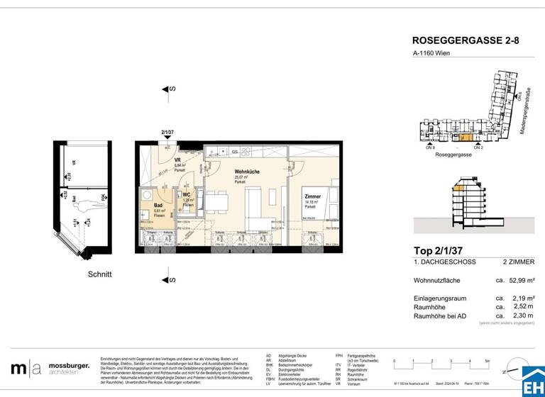 Wohnung zum Kauf - Erstbezug 373.900 € 2 Zimmer 53 m² Roseggergasse Wien 1160