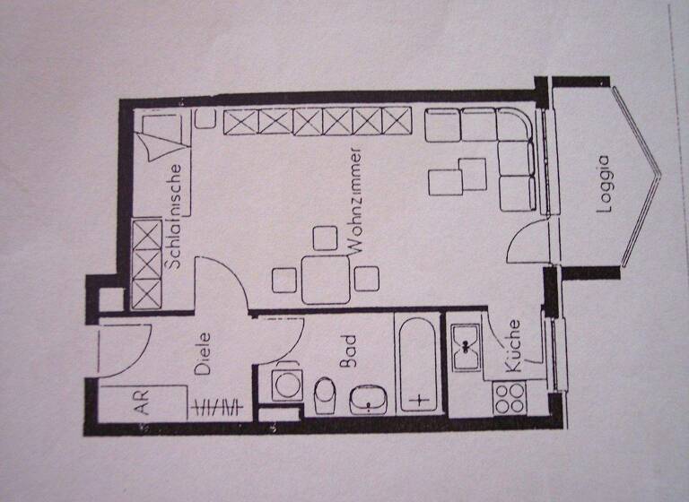 Studio zur Miete 570 € 1 Zimmer 37 m² 1. Geschoss frei ab 01.05.2026 Adelheidstraße 28a St Leonhard Nürnberg 90439