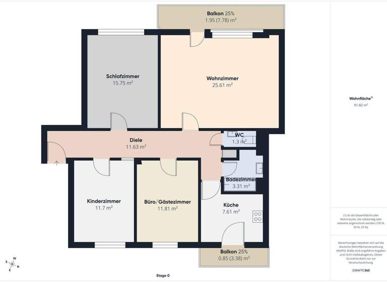 Wohnung zum Kauf 295.000 € 5 Zimmer 100,9 m² Bad Honnef 53604
