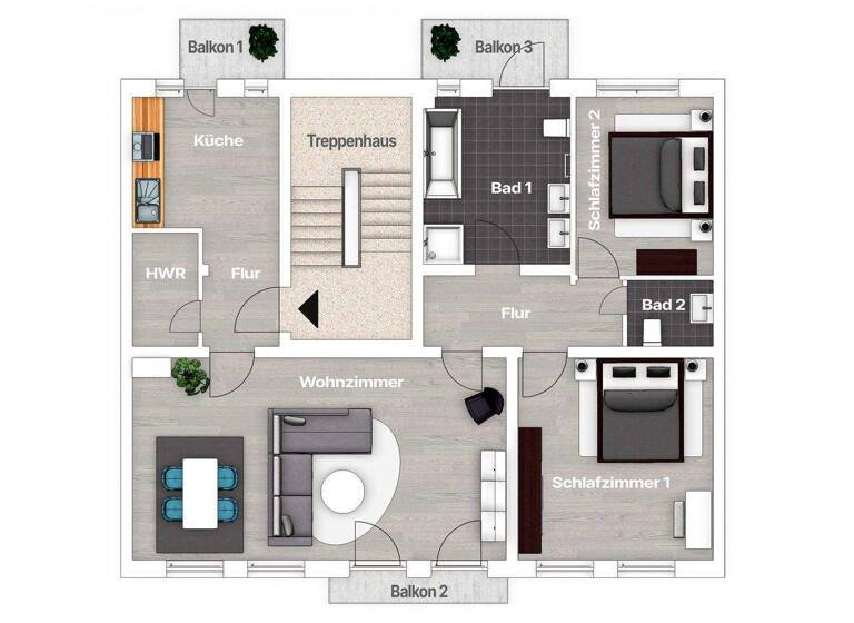 Wohnung zum Kauf 390.000 € 3 Zimmer 90 m² 2. Geschoss frei ab sofort Schreventeich Kiel 24116