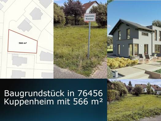 Grundstück zum Kauf provisionsfrei 305.000 € 566 m² Grundstück Kuppenheim 76456