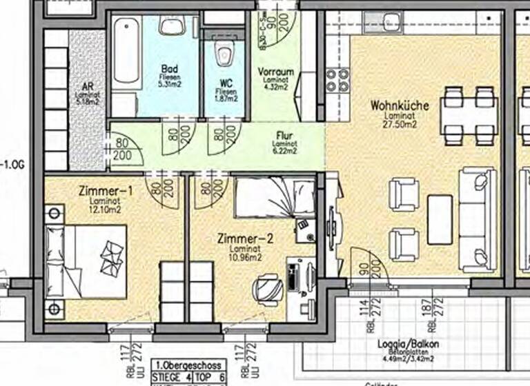 Wohnung zur Miete 960 € 3 Zimmer 1. Geschoss frei ab 15.04.2026 Wienerwaldstraße Altlengbach 3033