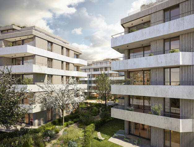 Wohnung zum Kauf - Neubau provisionsfrei 575.000 € 2 Zimmer 76 m² 3. Geschoss Herderstraße 4, 6, 8 West, Hausstätt 251 Rosenheim 83024