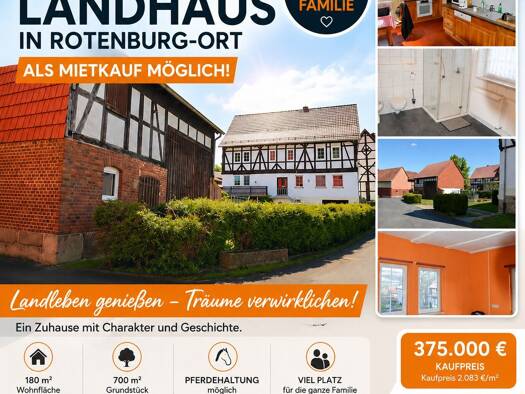 Mehrfamilienhaus zum Kauf 1.500 € 7 Zimmer 180 m² 700 m² Grundstück Erkshausen Rotenburg an der Fulda 36199